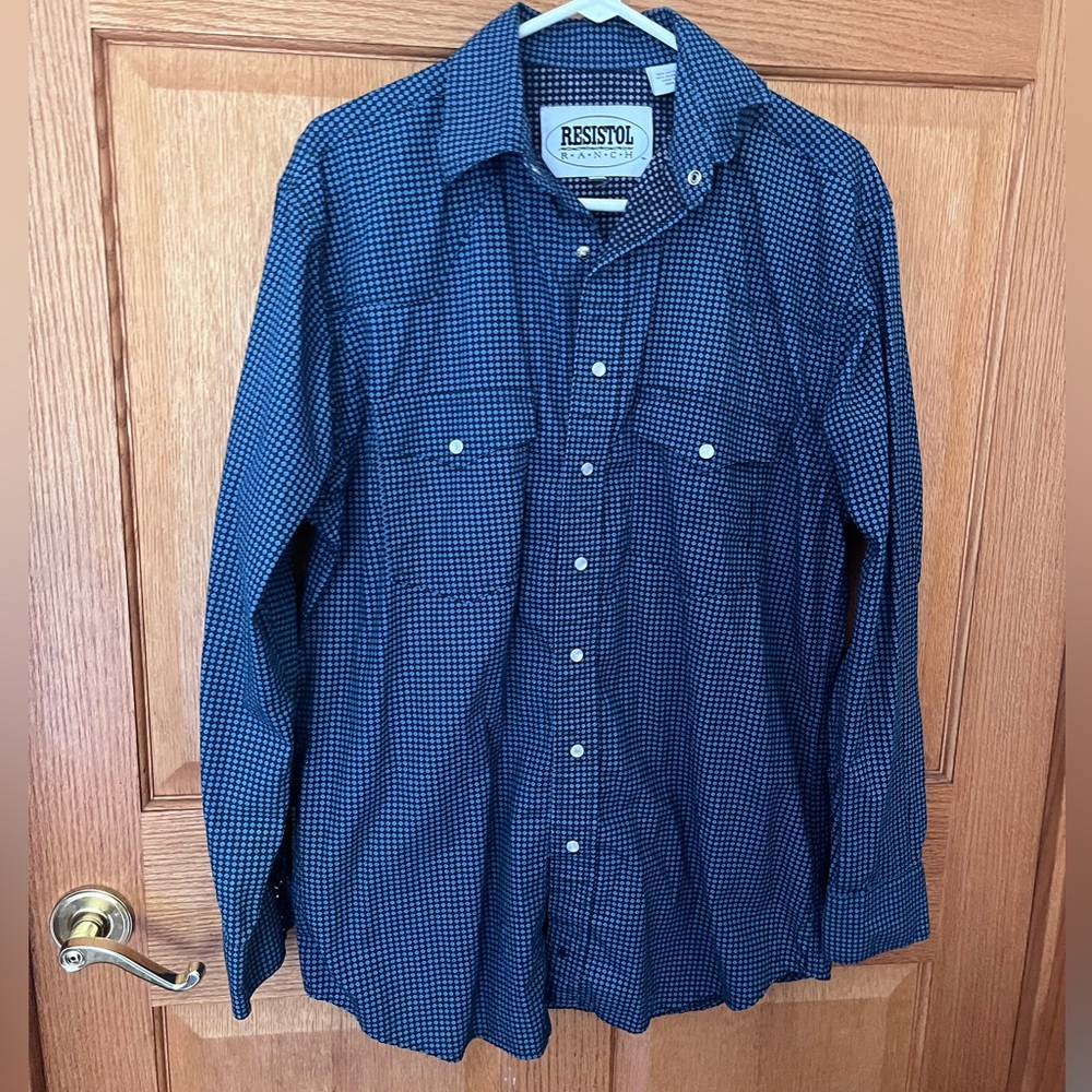 Resistol ranch Western Pearl snap long sleeve shirt